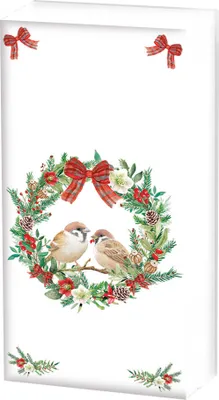 Produktbild von Papiertaschentücher "Sparrows In Wreath"