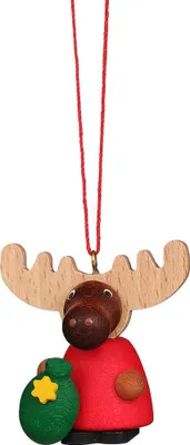 Produktbild von Christbaumschmuck Elch Weihnachtsmann (4,2cm) von Christian Ulbricht