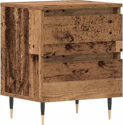 Produktbild von Nachttisch mit Schubladen Altholz 40 x 35 x 50 cm Holzwerkstoff