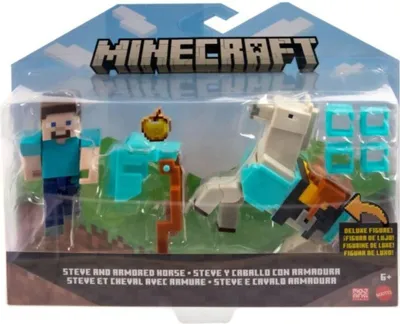 Immagine prodotto di Cavallo corazzato e Steve di Minecraft