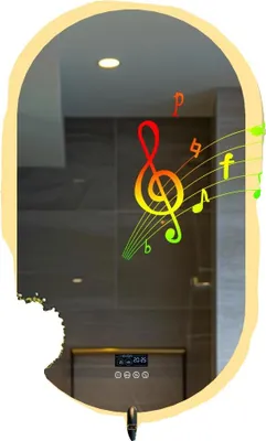 Produktbild von Badezimmerspiegel, Anti-Beschlag, Bluetooth-Lautsprecher, 50x80cm