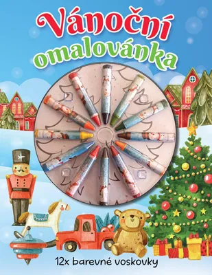 Produktbild von Weihnachtsmalbuch-Wachsmalstifte