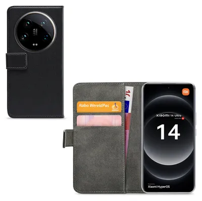 Zdjęcie produktu dla Mobilizepoliuretan Leather Book Case Black Xiaomi 14 Ultra
