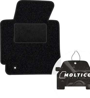 Produktbild von moto-MOLTICO Fahrer Fußmatte Auto Velours Fahrerseite Autoteppiche Schwarz Fahrermatte 1-teilig passend für Hyundai Elantra III 2011-2016