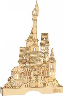 Produktbild von Beauty And The Beast - "Illuminated Castle" Dekoration CD2145 (Einheitsgröße) (Braun)