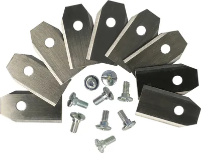 Produktbild von vhbw 9x Ersatz-Messer kompatibel mit Husqvarna Automower 320, 310, 420, 308x, 315, 315X, 308, 330X, 430X Rasenmäher - Ersatzklinge Silber, Stahl