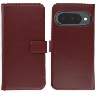 Productafbeelding van Selencia Echt Leren Bookcase voor de Google Pixel 10 / 10 Pro - Burgundy