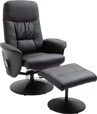 Produktbild von Homcom HOMCOM Massagesessel mit Ottomane TV-Sessel Relaxsessel 145° Neigung schwarz 700-113V01