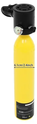 Produktbild von Taucher-Sauerstoffflasche, leichtes Design, benutzerfreundliches Manometer, GELB