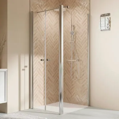 Produktbild von Seitenwand für Pendeltür BREUER Elana 2.0 80 cm Profil weiß Klarglas Seitenwandanschlag rechts