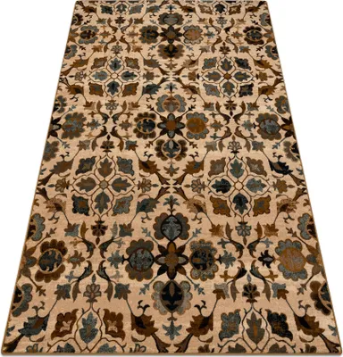 Produktbild von Wollteppich OMEGA AMALFI Blumen kamel braun  braun 235x350 cm
