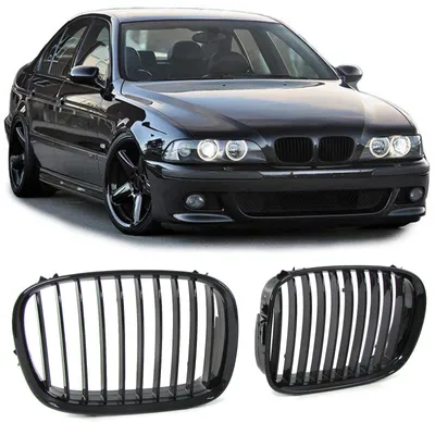 Kühlergrill Grill Performance SCHWARZ GLANZ für BMW 5er E39 1995-2003 – Produktansicht