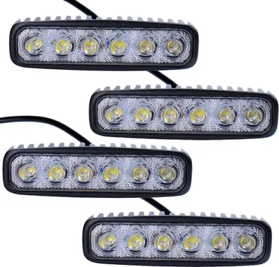 Immagine prodotto di Greenmigo 4 pezzi 18W LED faro da lavoro bianco 12V 24V riflettore barra luminosa da lavoro faro luce da lavoro lampada da lavoro fuoristrada