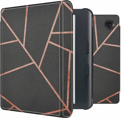 Image de imoshion Design Slim Hard Case Sleep cover with stand for the Kobo Libra Colour - Black Graphic