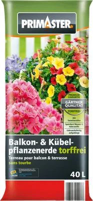 Produktbild von Primaster Balkon- & Kübelpflanzerde torffrei 40 L