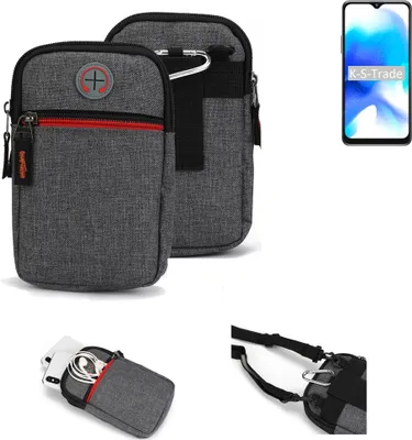 Produktbild von K-S-Trade Holster Gürteltasche kompatibel mit Blackview A80s Handy Tasche Schutz Hülle grau Zusatzfächer 1x