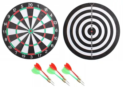 Produktbild von Dart dunkel zwei -sieitete 40,5 cm + 6 Darts