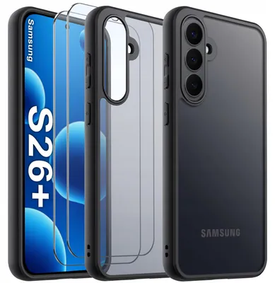 Zdjęcie produktu dla Etui Do Samsung S26+ Plus Case Wzmacniane Matowe Czarne Pancerne 2X Szkło