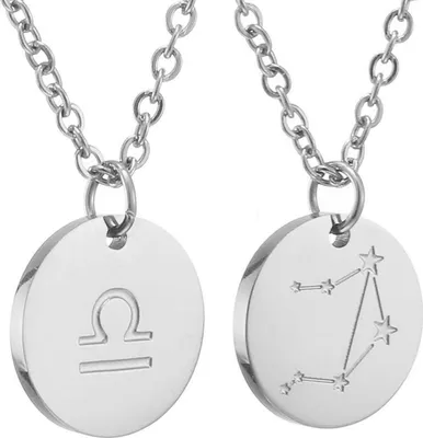 Produktbild von AFSTALR Sternzeichen Kette Gold Silber Waage Frauen Horoskop Geburtstagsgeschenk