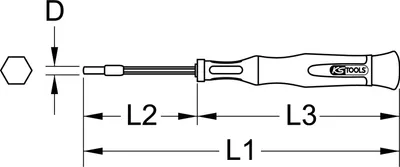 Produktbild von KS Tools  Feinmechanik-Schraubendreher Außensechskant, 4,5mm, 500.7733