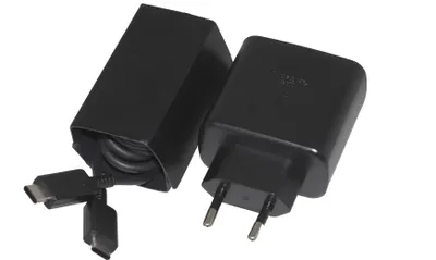 Produktbild von 45W Super-Schnell-Ladegerät für Original Samsung M11, M12, M13, M21, M22 + 1m schwarz beidseitiges Typ-C Ladekabel 4A Netzteil Adaptive super-Fast-Charging Datenkabel + Hakai Pad