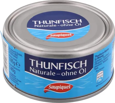 Produktbild von Saupiquet Thunfisch naturale ohne Öl Thunfisch in Stücken Dose 185g