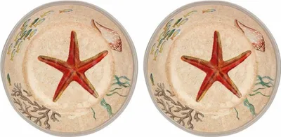 Image de Rose&Tulipani Sea Life lot de 2 assiettes 19,5 cm R13320002M