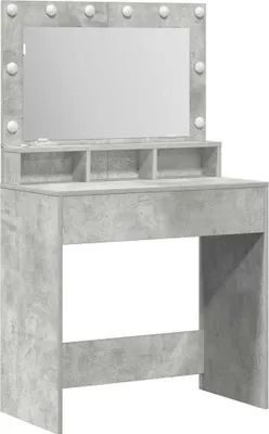 Zdjęcie produktu dla vidaXL Toaletka Betonowa Szara 78,5 x 41 x 135 cm Materiał drewnopochodny
