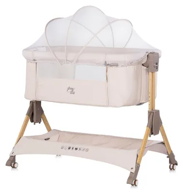 Image de Lit d'appoint Chipolino Sleep'n Fold, matelas, roues, fonction oscillante, table à langer, couleur crème