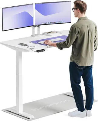 Immagine prodotto di Scrivania regolabile in altezza, da seduto a in piedi, con dimensioni 140 x 70 cm, dotata di un motore双重 e di funzioni di memoria