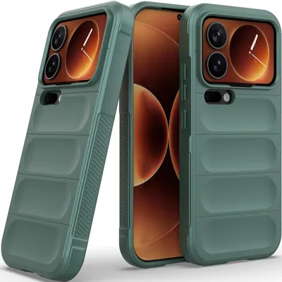 Produktbild von Handyhülle für Xiaomi 17 Pro Weich TPU Silikon Stossfest Anti-rutsch Hülle Grün