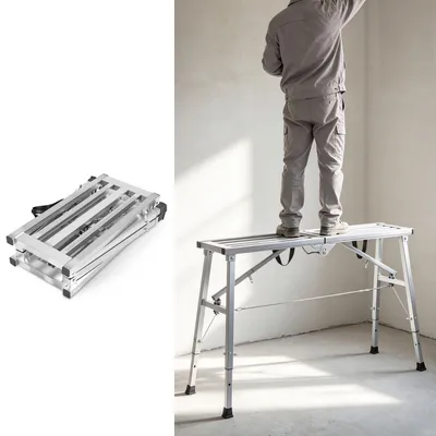 Obrázok produktu pre Peviasot, skladacia pracovná doska, 120x29 cm, 3-stupňové nastavenie výšky, pozinkovaná oceľ, nosnosť 150 kg
