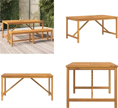 Image de vidaXL Table de jardin 150x90x74 cm Bois massif Acacia - Table de jardin à manger - Tables de jardin à manger - Table - Table de jardin