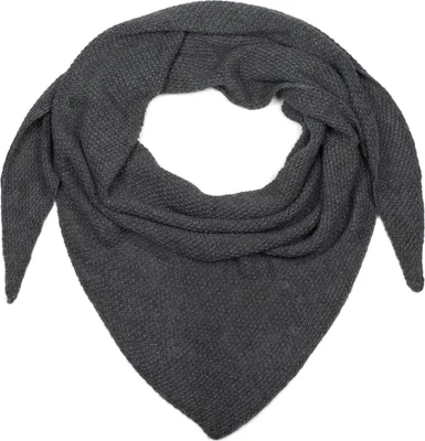 Produktbild von styleBREAKER Damen Strick Dreieckstuch | Weiches Schultertuch mit Reiskorn Muster | Unifarbenes Dreiecktuch aus Wolle Mix |  Italy | 190 x 72 cm