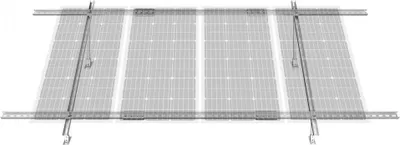 Produktbild von Verstellbare Solarmodul-Halterung für Solarpanels 30-60° - 300x100x80 cm - Robuste Montagestruktur - Ideal für Dächer