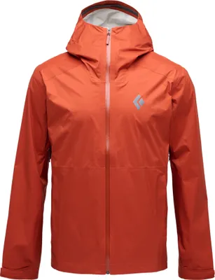 Hardshelljacke für Herren in leuchtendem Orange von Black Diamond; Modell Men"s Fineline Stretch Shell.