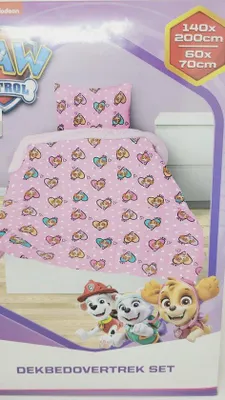 Produktbild von Unyqoos® Bettbezug für Mädchen – Paw Patrol Skye, rosa, 140 x 200 cm, 60% Baumwolle/40% Polyester