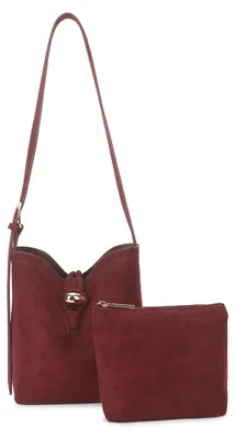 Imagen del producto de Bolso de hombro de cuero sintético Giuliano - Para mujer - Color burdeos
