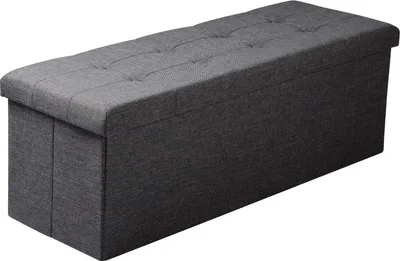 Obrázok produktu pre Luxusná úložná lavica Bolt Edge - lavice a komody - sivá - s úložným priestorom - 110 × 37,5 × 38 cm - moderná a robustná