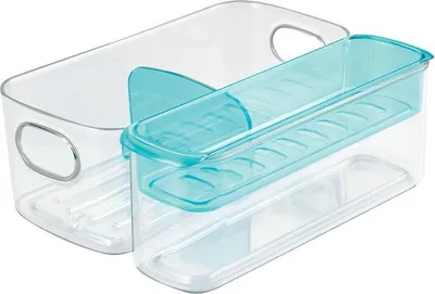 Produktbild von mDesign Sortierbox Aufbewahrung Organizer Babyartikel Kunststoff Transparent