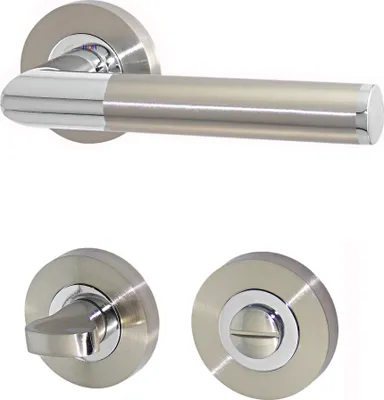 Produktbild von Türbeschlag 1357-B R WC Chrom - Niro Türklinke Türdrücker  Türgriffe
