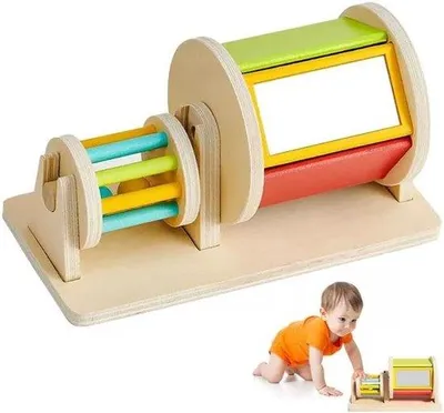 Produktbild von Holzmusikspiegel, kinderdrum, für Babys ab 6 Monaten, Holzspielzeug, Musikinstrument für Kleinkinder