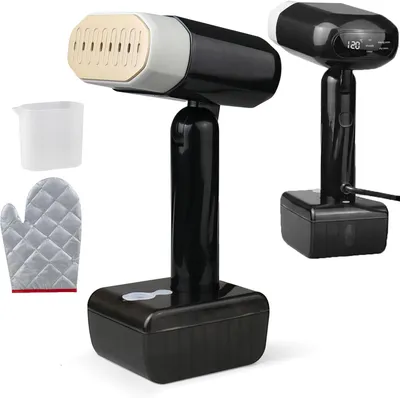 Produktbild von Dampfglätter 1800W, 5 Gänge Tragbarer Konstante, Hemdenbügler, 330ml Dampfbügeleisen Tank, mit Bügelhandschuhe, für Zuhause, Büro, Reisen