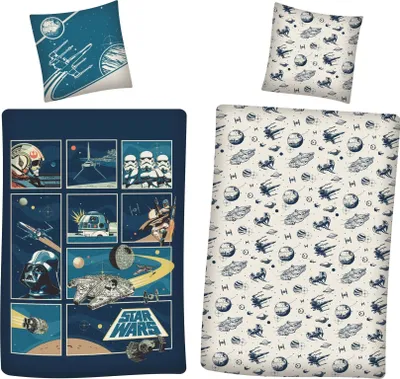 Produktbild von Obojstranná posteľná súprava Star Wars 2 ks 135 x 200 cm 80 x 80 cm