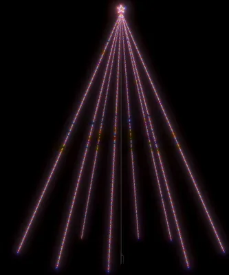 Produktbild von vidaXL LED Weihnachtsbaum Indoor Outdoor 1300 LEDs Bunt 8 m
