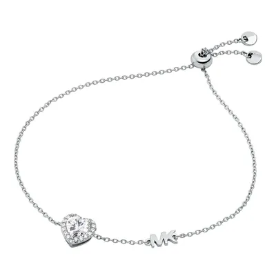 Zdjęcie produktu dla Michael Kors MKC1518AN040 Bransoletka damska Serce z cyrkoniami Logo Sterling Silver
