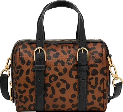 Produktbild von FOSSIL Handtasche Umhängetasche Carlie Handbag Leopard hellbraun