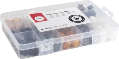 Image de Boîte de perles en silicone - or et argent