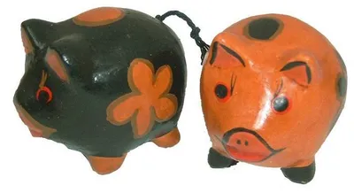 Produktbild von 1 Glücksschwein, Schwein aus Holz, Glücksbringer