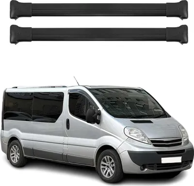 Produktbild von Dachträger Grundtäger für Nissan Primastar 2001-2014 75kg Alu Schwarz 2 tlg